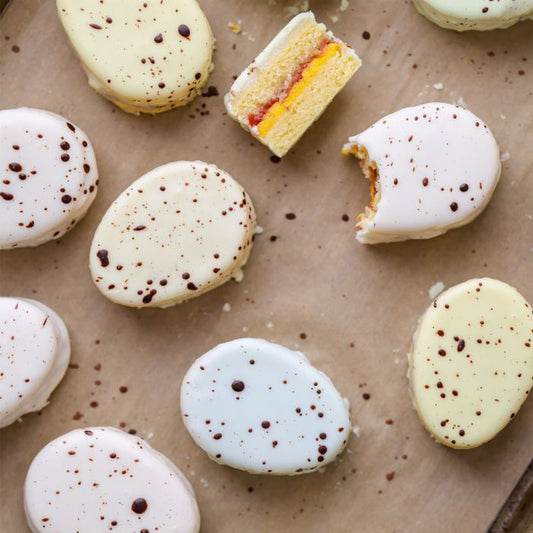 Easter Egg Cake Petit Fours in Pastel Colors (Serves 2)